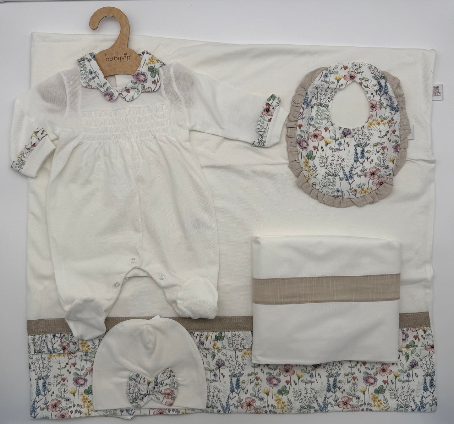 Set corredino bimba motivo floreale Babyvip