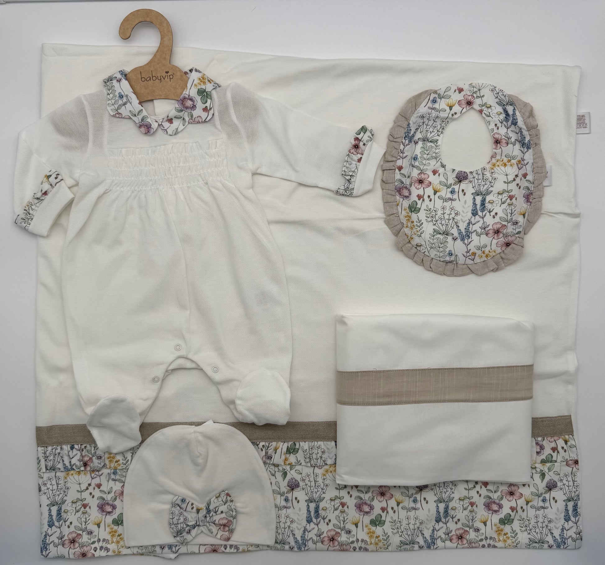 Set corredino bimba motivo floreale Babyvip