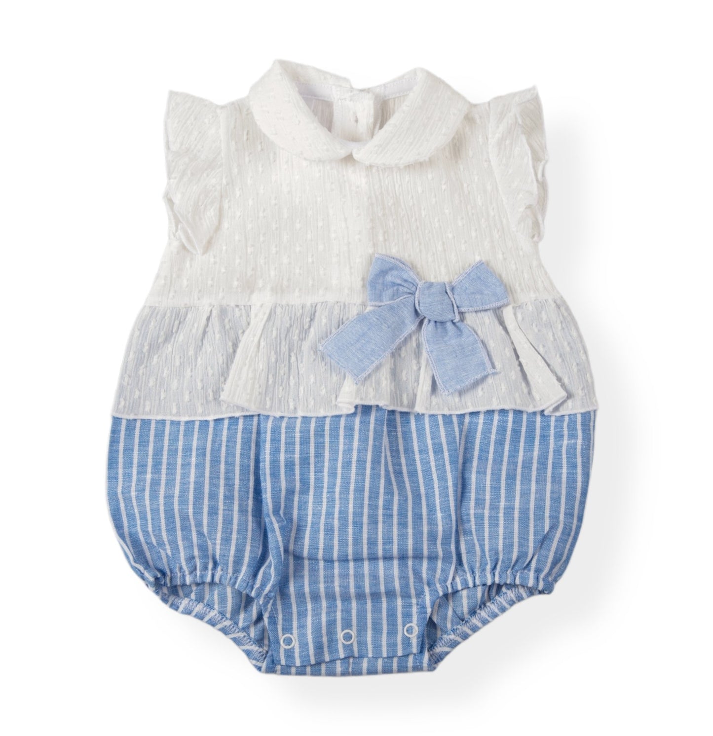 Pagliaccetto bimba con righine e pois estivo Babyvip