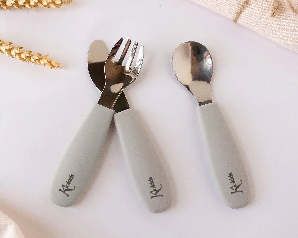 POSATE IN ACCIAIO E SILICONE