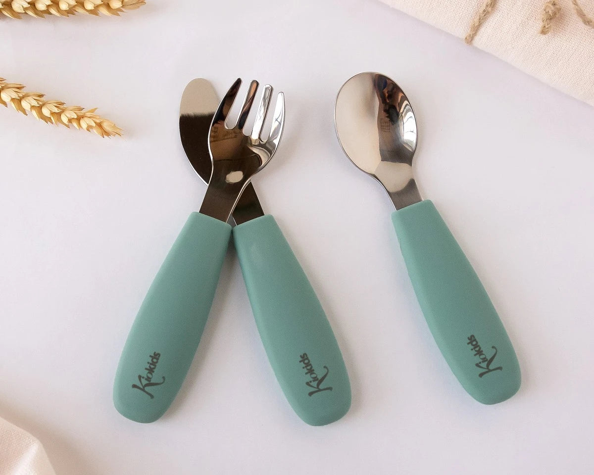 POSATE IN ACCIAIO E SILICONE