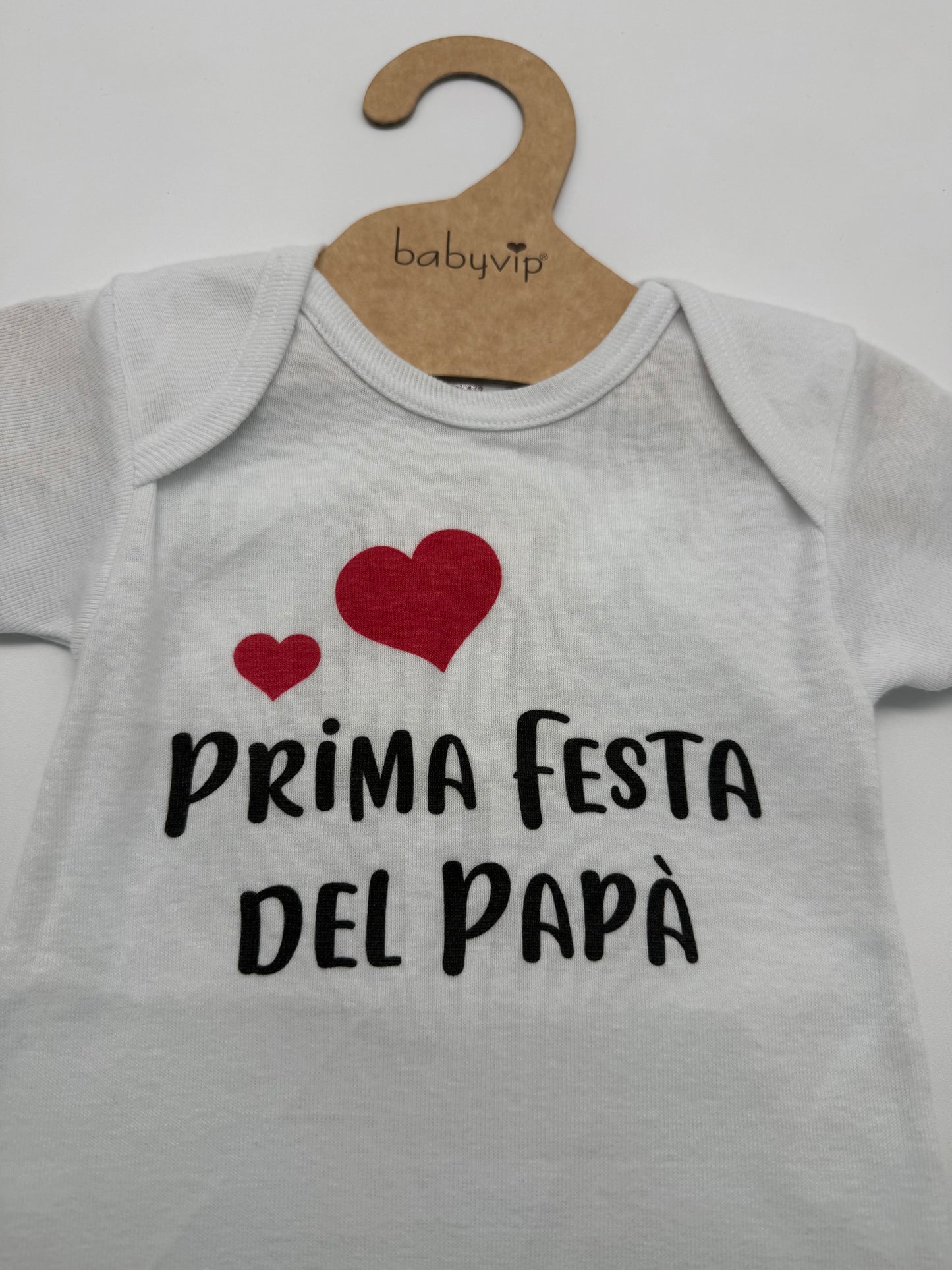 Body mezza manica in cotone con stampa "festa del papà "