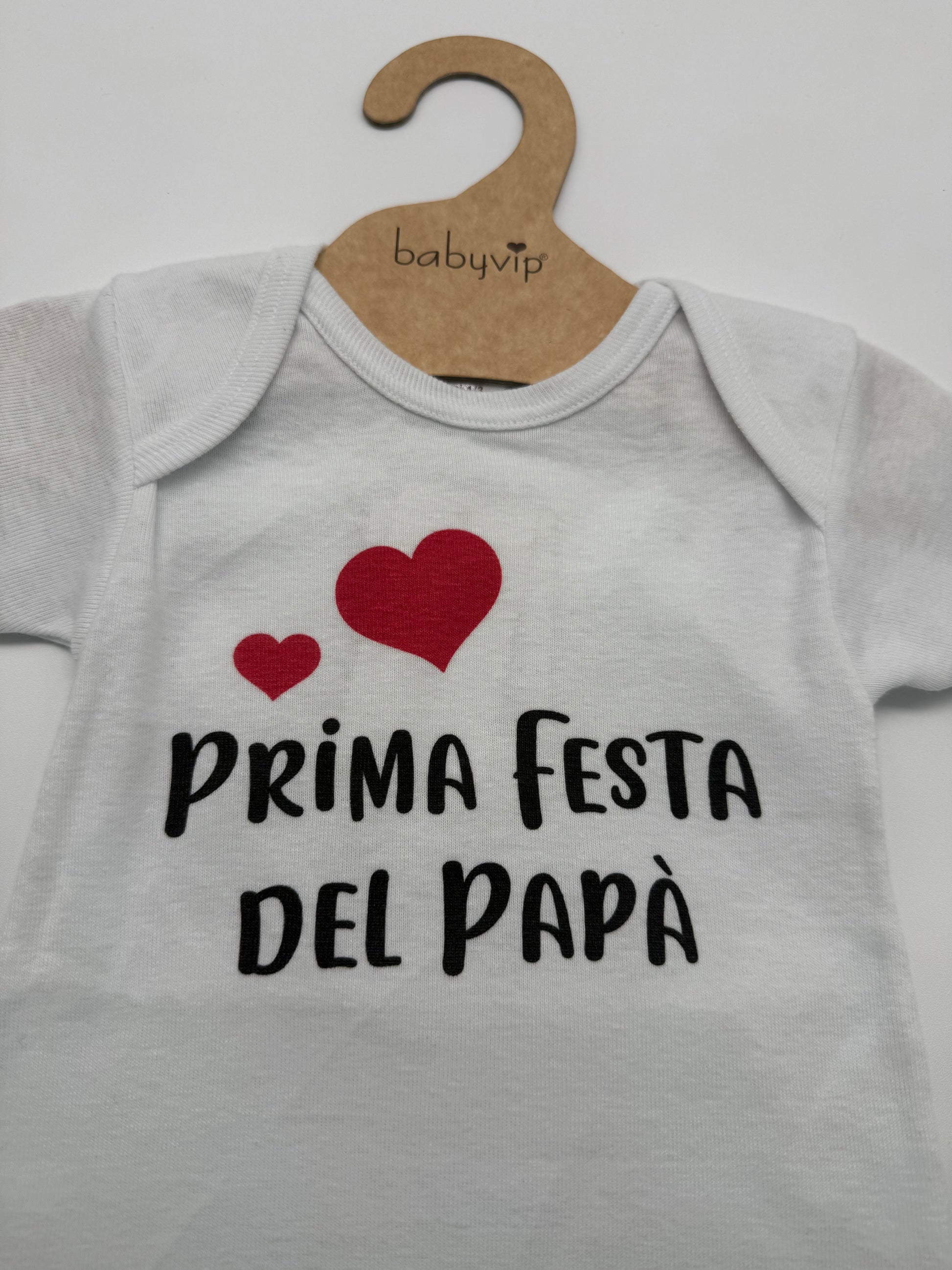 Body mezza manica in cotone con stampa "festa del papà "