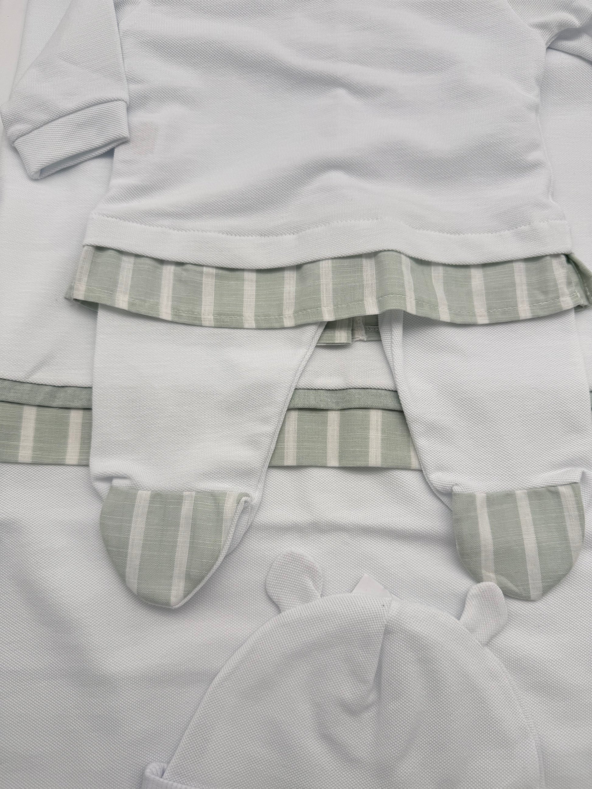 Set nascita in cotone maschietto con righine Babyvip