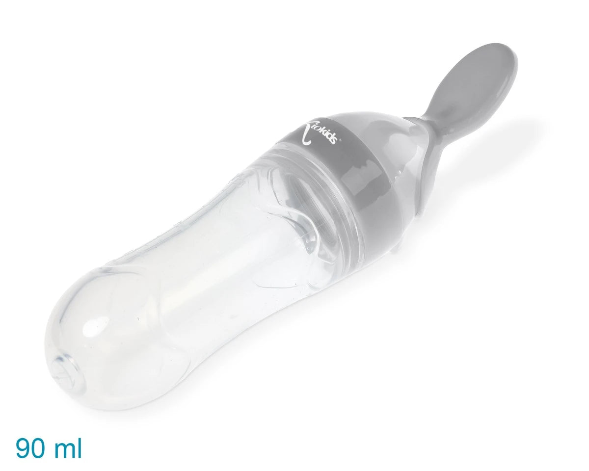 CUCCHIAIO DISPENSATORE DI PAPPA PER BAMBINO GRIGIO