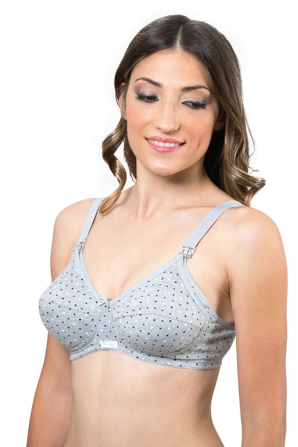Reggiseno allattamento in cotone fantasia cuori e pois Premamy
