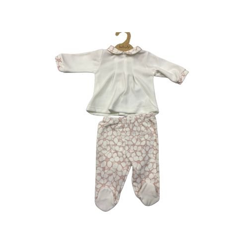 Spezzato ciniglia con dettagli floreali bimba Babyvip 1 Mese 54Cm