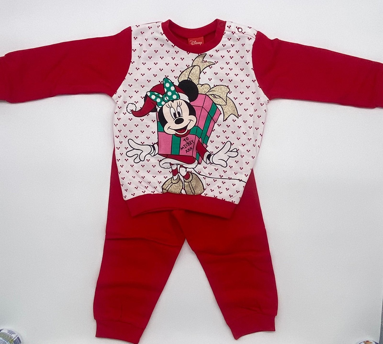 Pigiama caldo cotone natalizio Disney Minnie