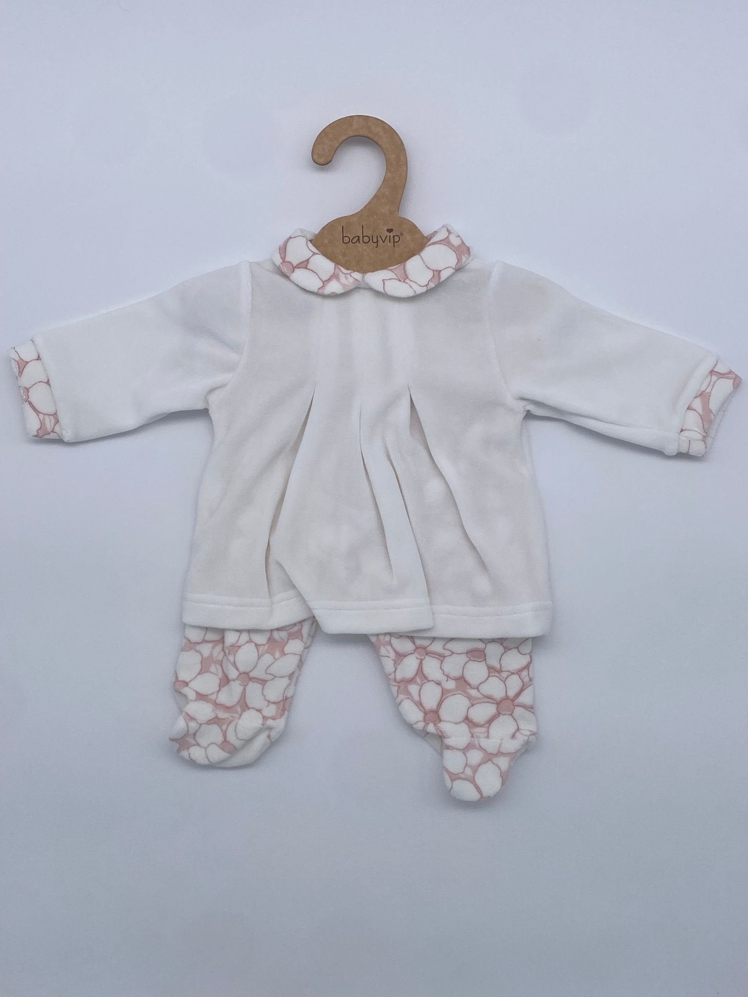 Spezzato ciniglia con dettagli floreali bimba Babyvip