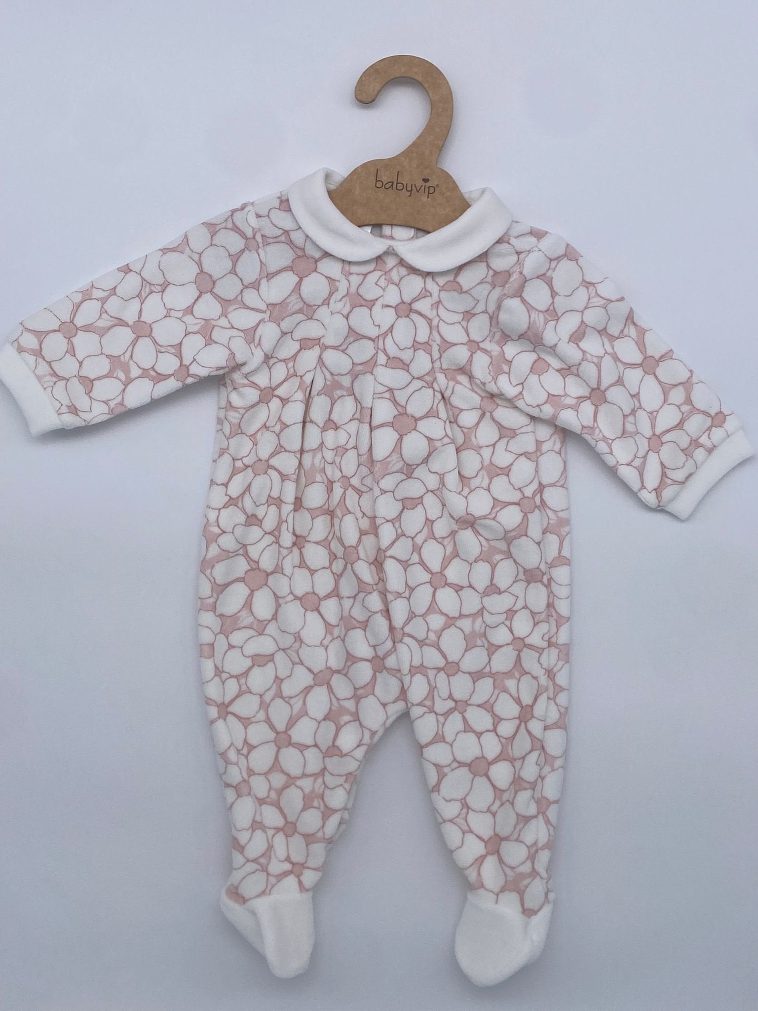 Tutina ciniglia con motivo floreale bimba Babyvip