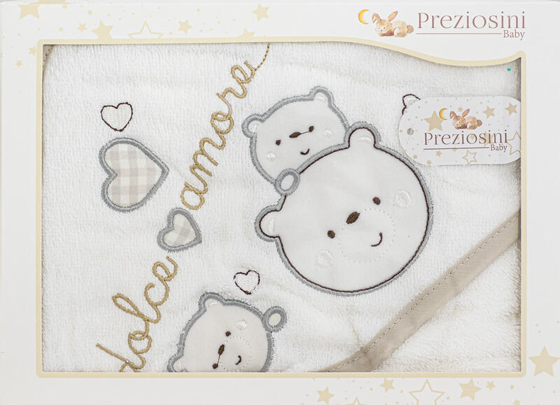 ACCAPPATOIO NEONATO TRIANGOLO RICAMATO PREZIOSINI