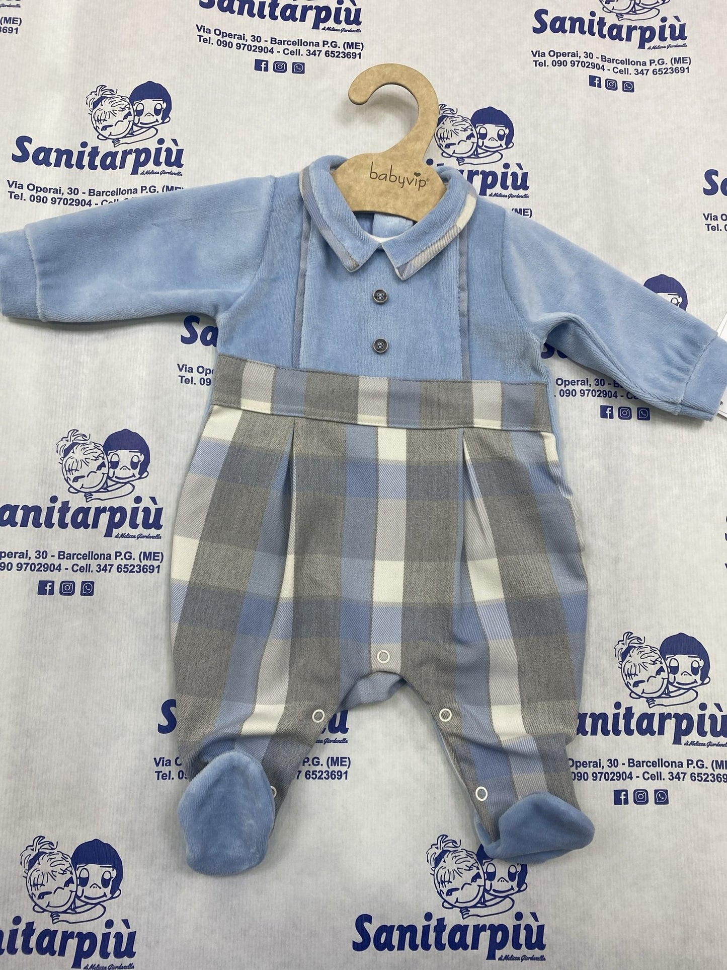 Tutina in ciniglia bimbo Babyvip 6mesi 68Cm