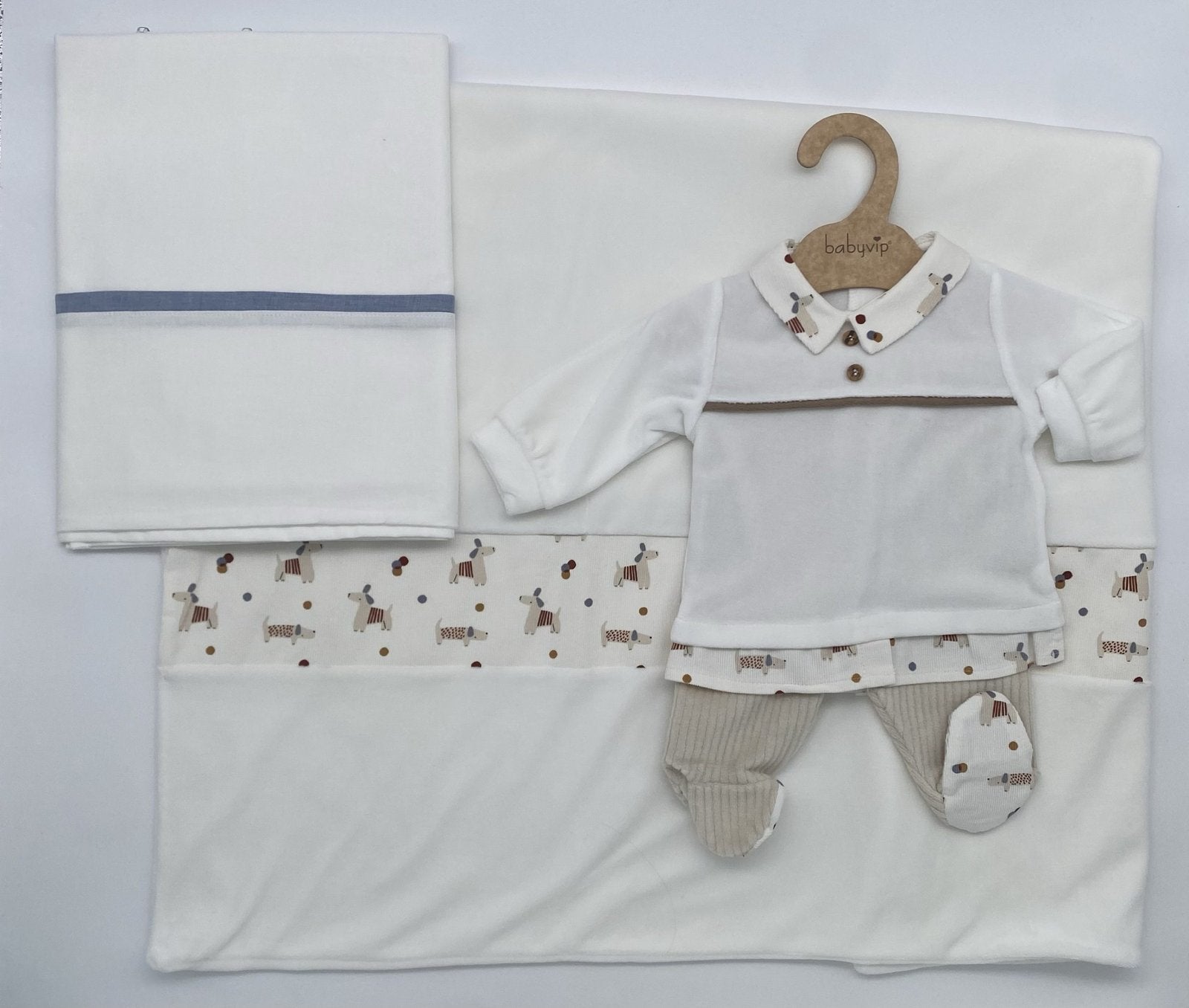 Set corredino invernale ciniglia con stampe bimbo Babyvip