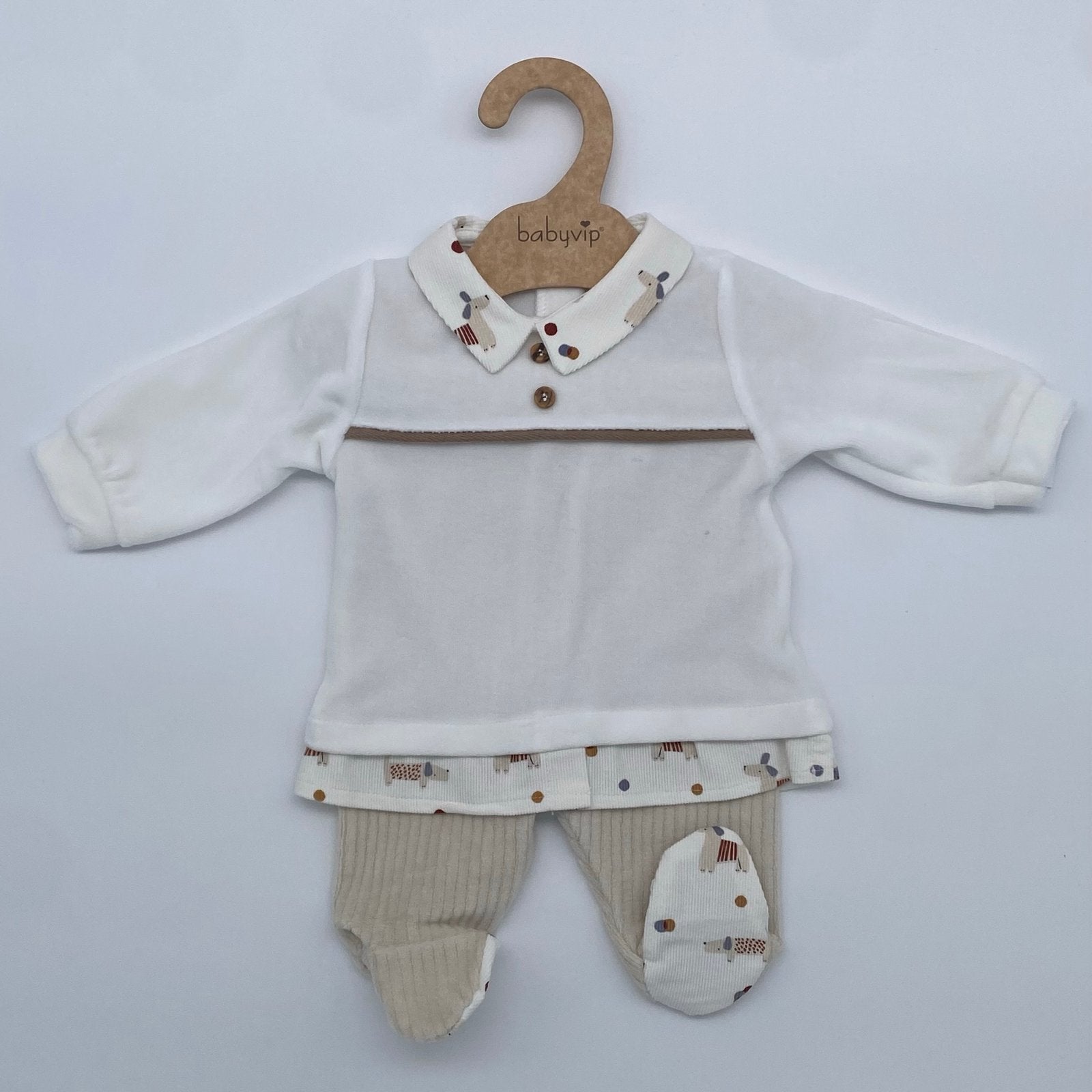 Set corredino invernale ciniglia con stampe bimbo Babyvip