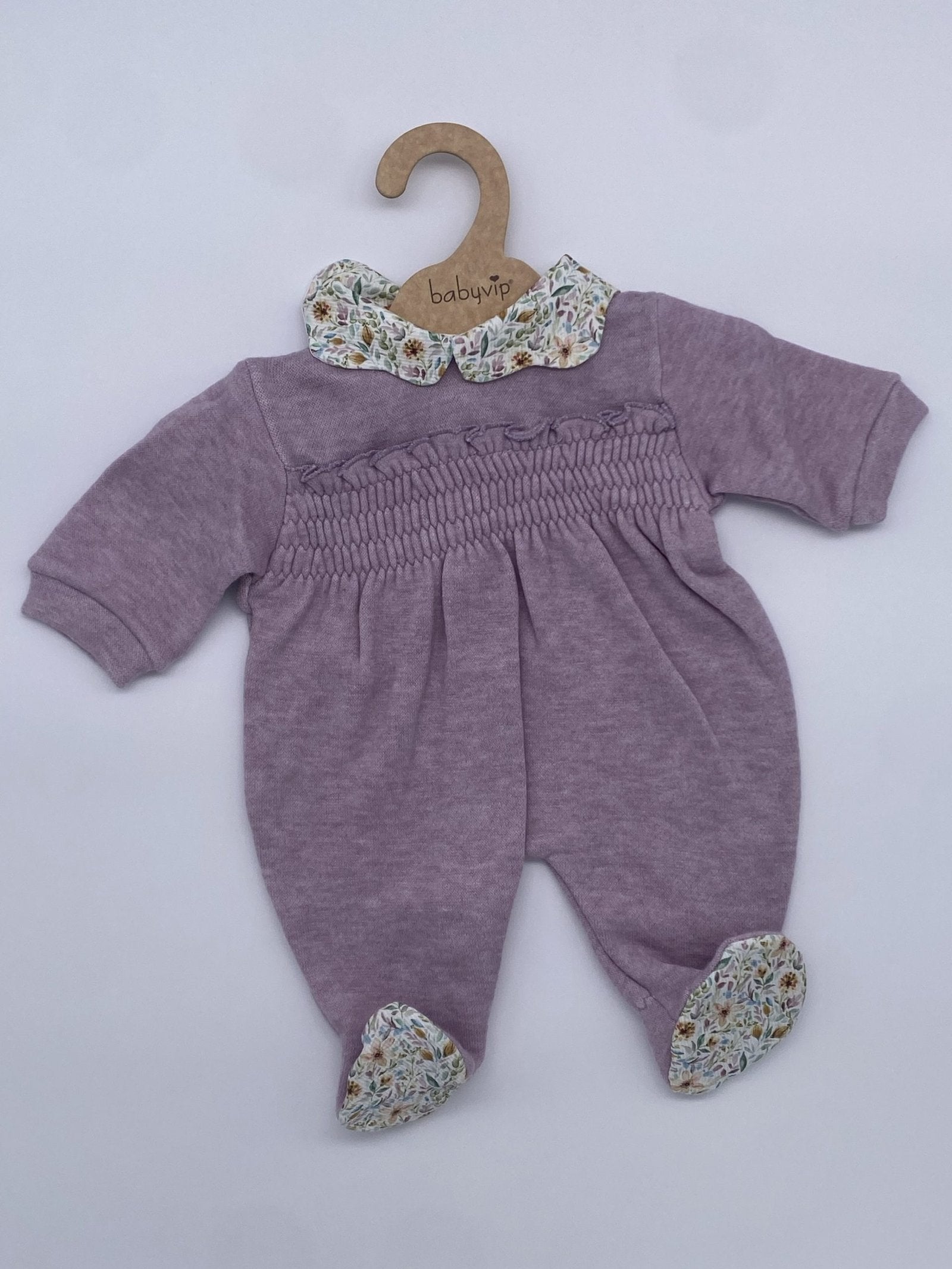 Set corredino invernale in ciniglia con motivo floreale stampato bimba Babyvip