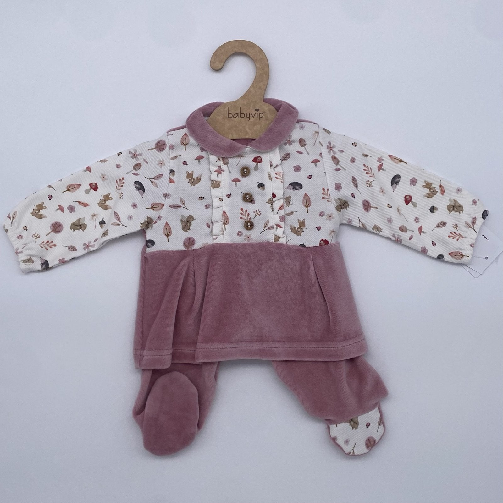 Due pezzi in ciniglia con animaletti stampati bimba Babyvip