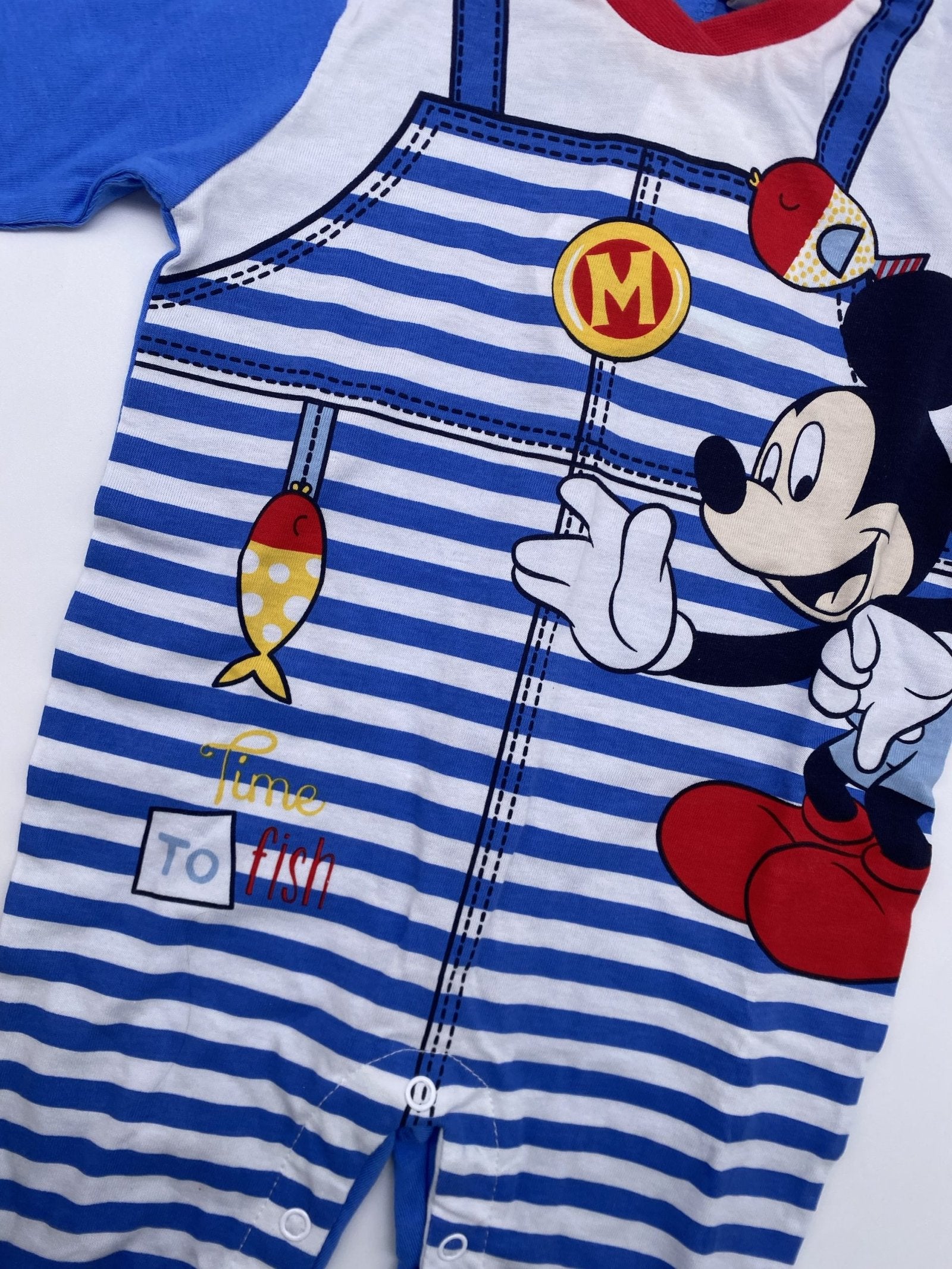 Tutina in Jersey bimbo Mickey Mouse "salopette" Disney