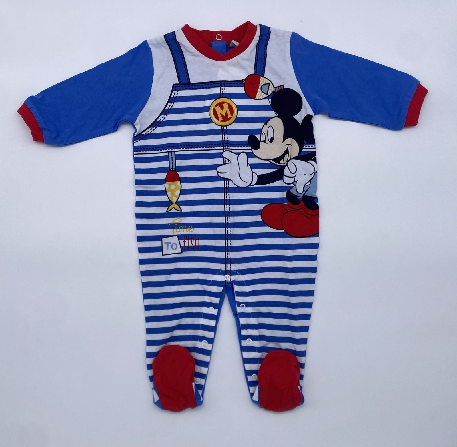 Tutina in Jersey bimbo Mickey Mouse "salopette" Disney