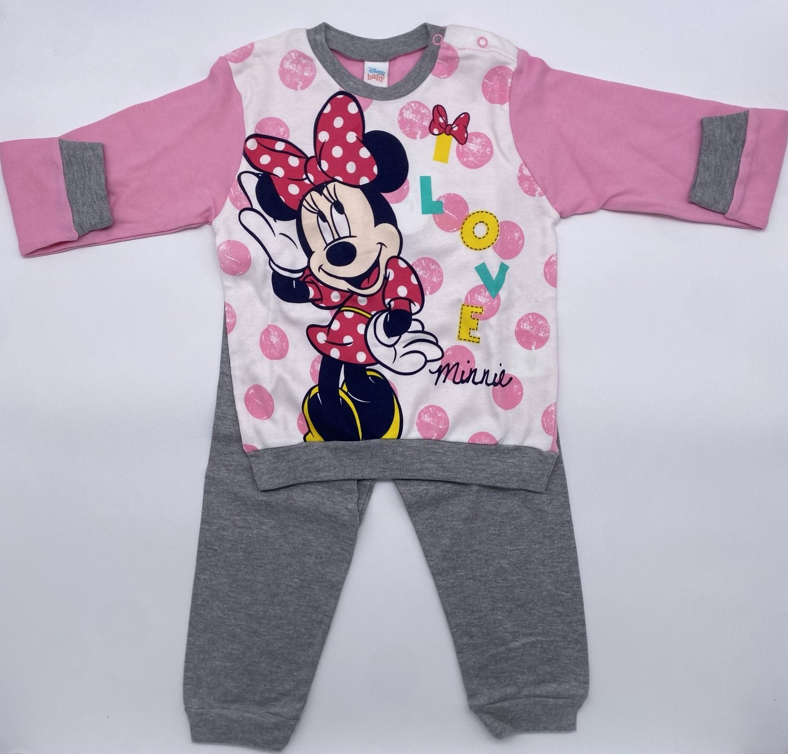 Pigiama caldo cotone femminuccia Minnie Disney