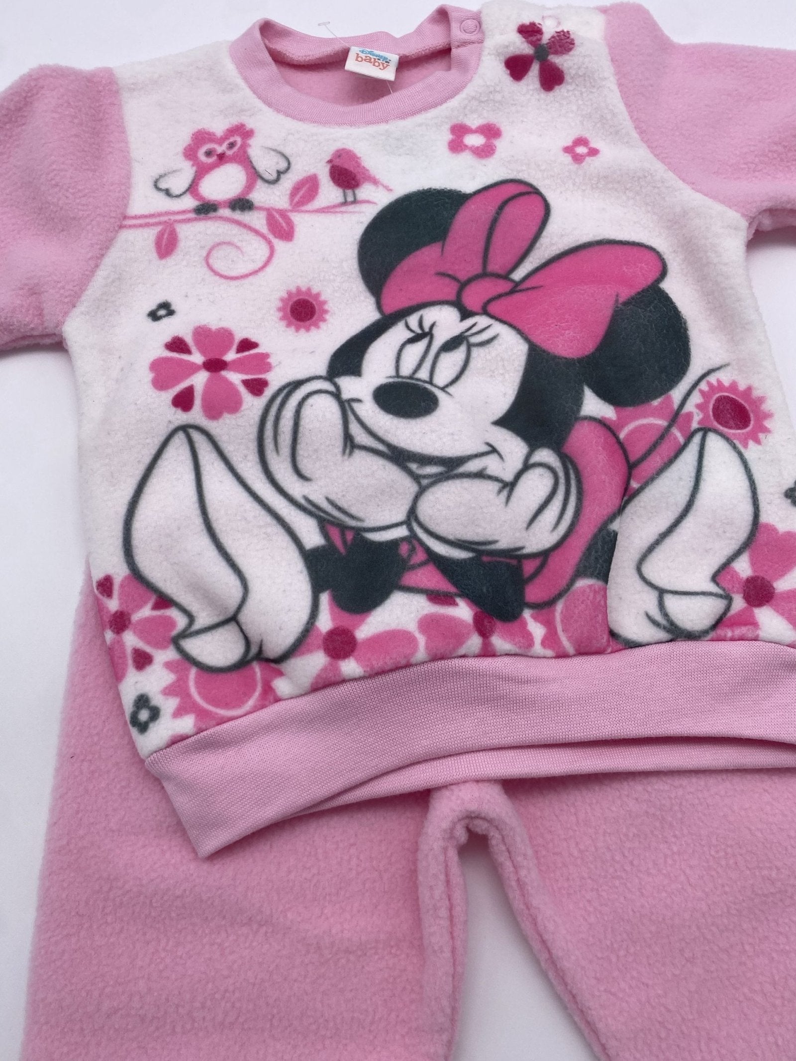 Pigiamino pile bimba con stampa Minnie Disney