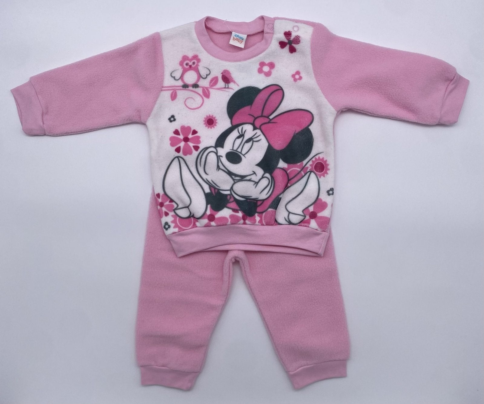 Pigiamino pile bimba con stampa Minnie Disney