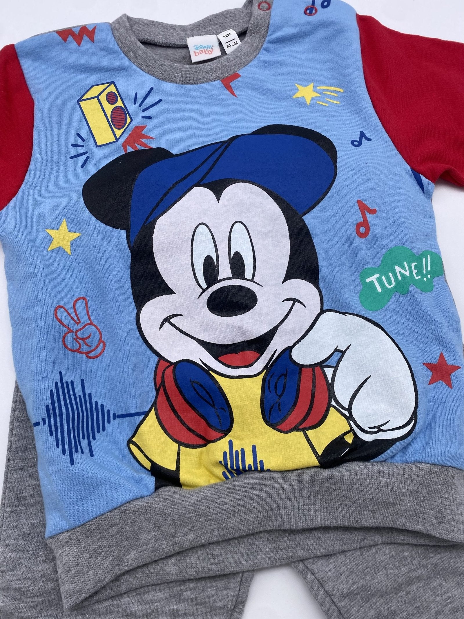 Pigiama caldo cotone maschietto Disney stampa Topolino