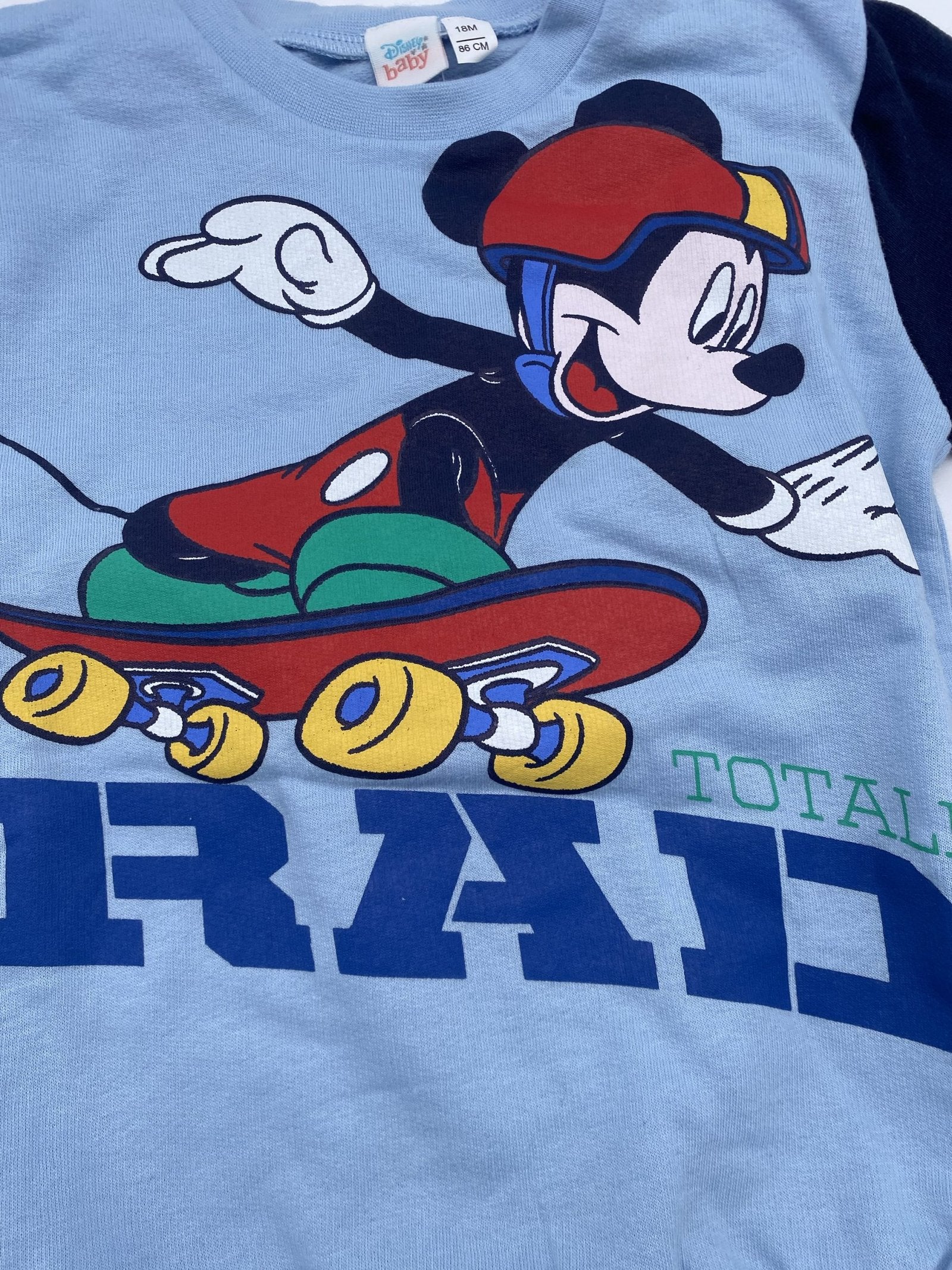 Pigiama caldo cotone maschietto Topolino skate Disney