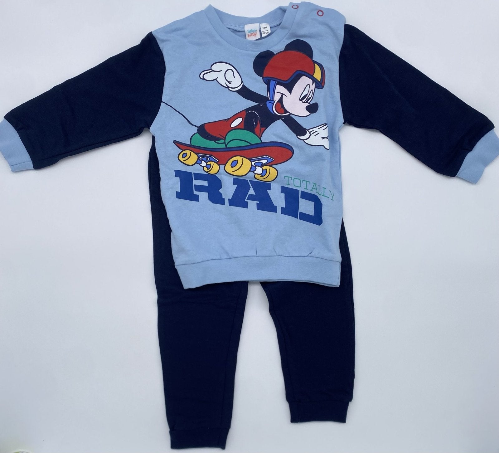 Pigiama caldo cotone maschietto Topolino skate Disney