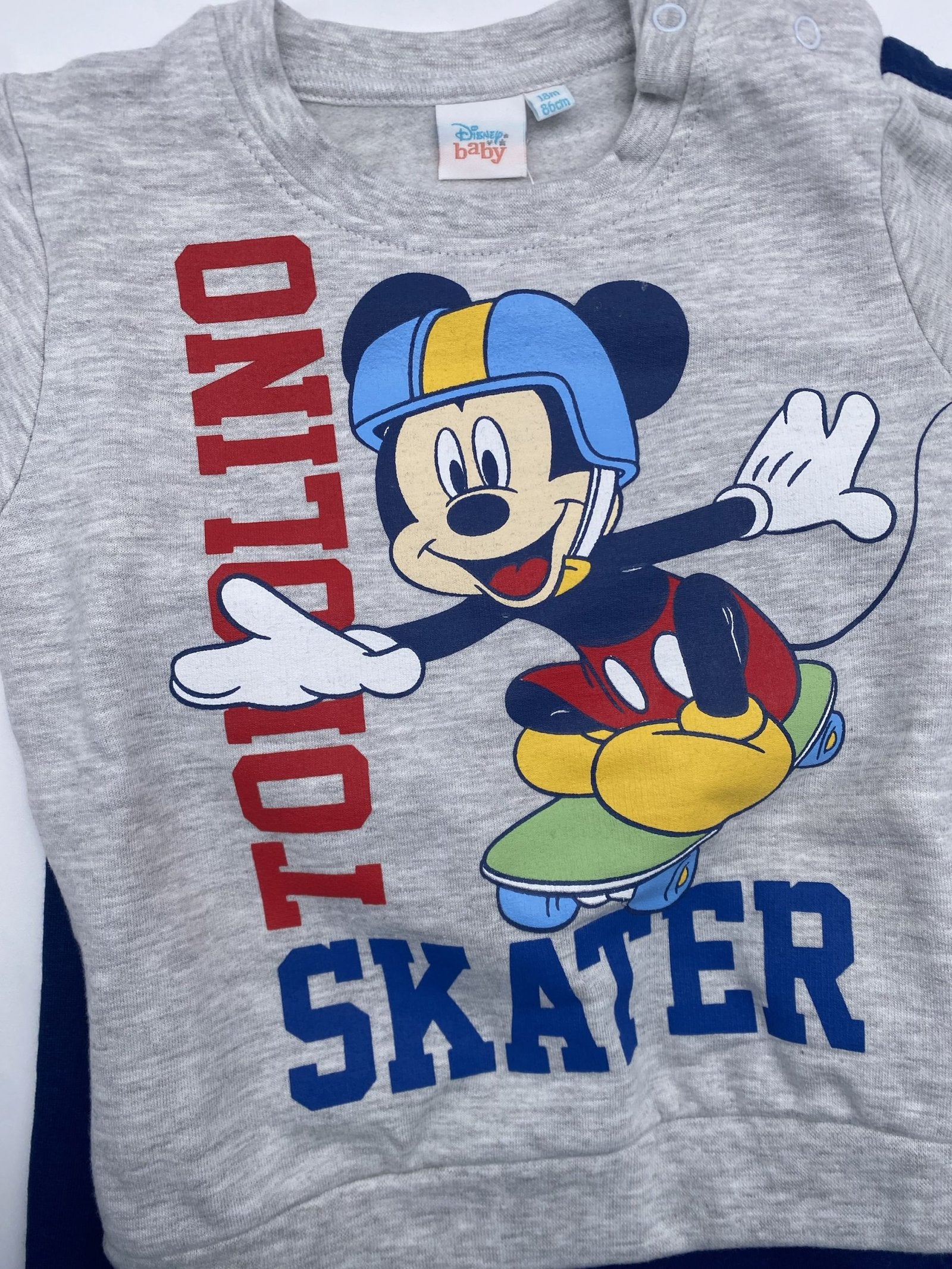 Pigiama caldo cotone maschietto Topolino su skate Disney