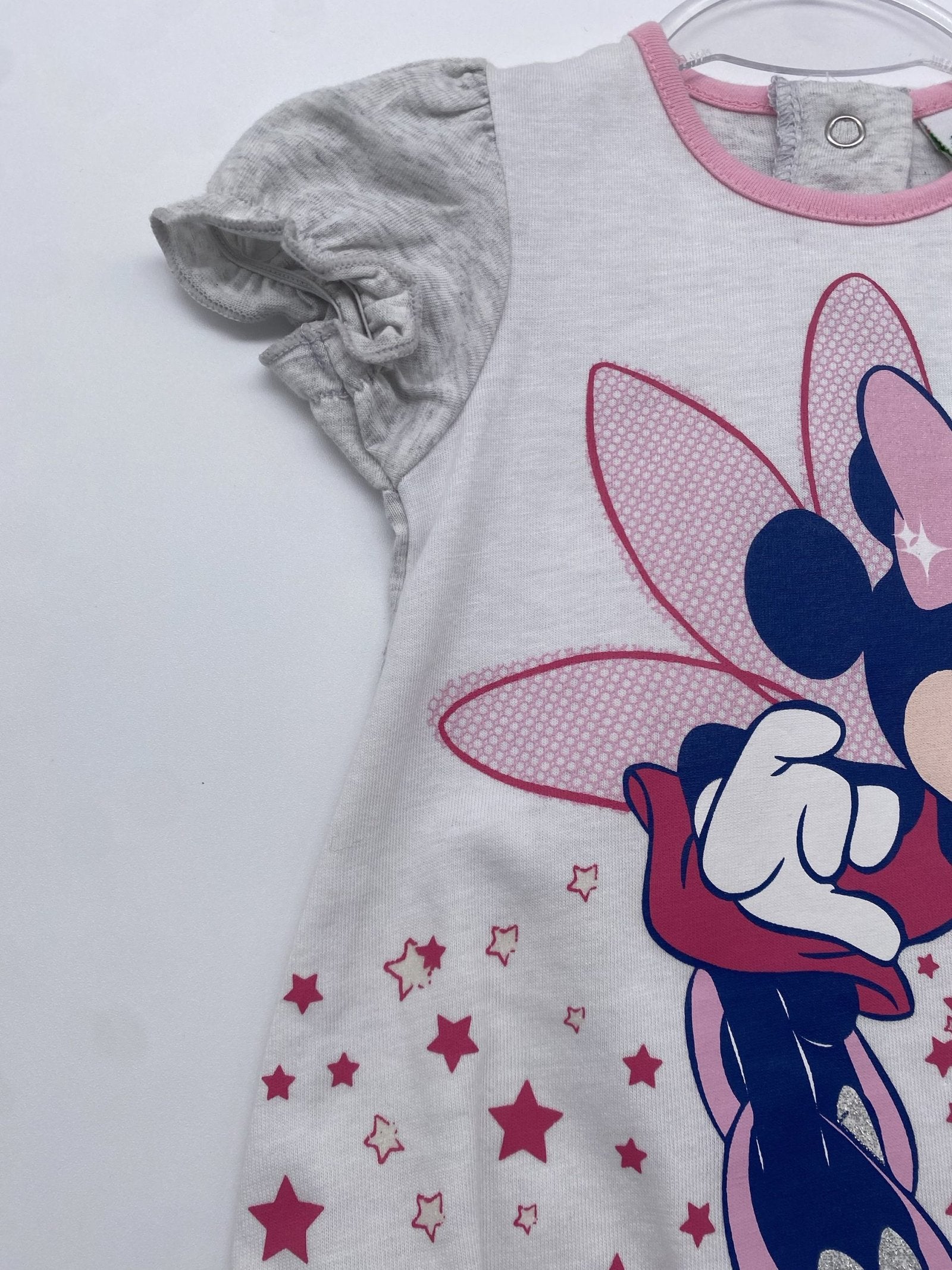 Pagliaccetto bimba Minnie con manica arricciata