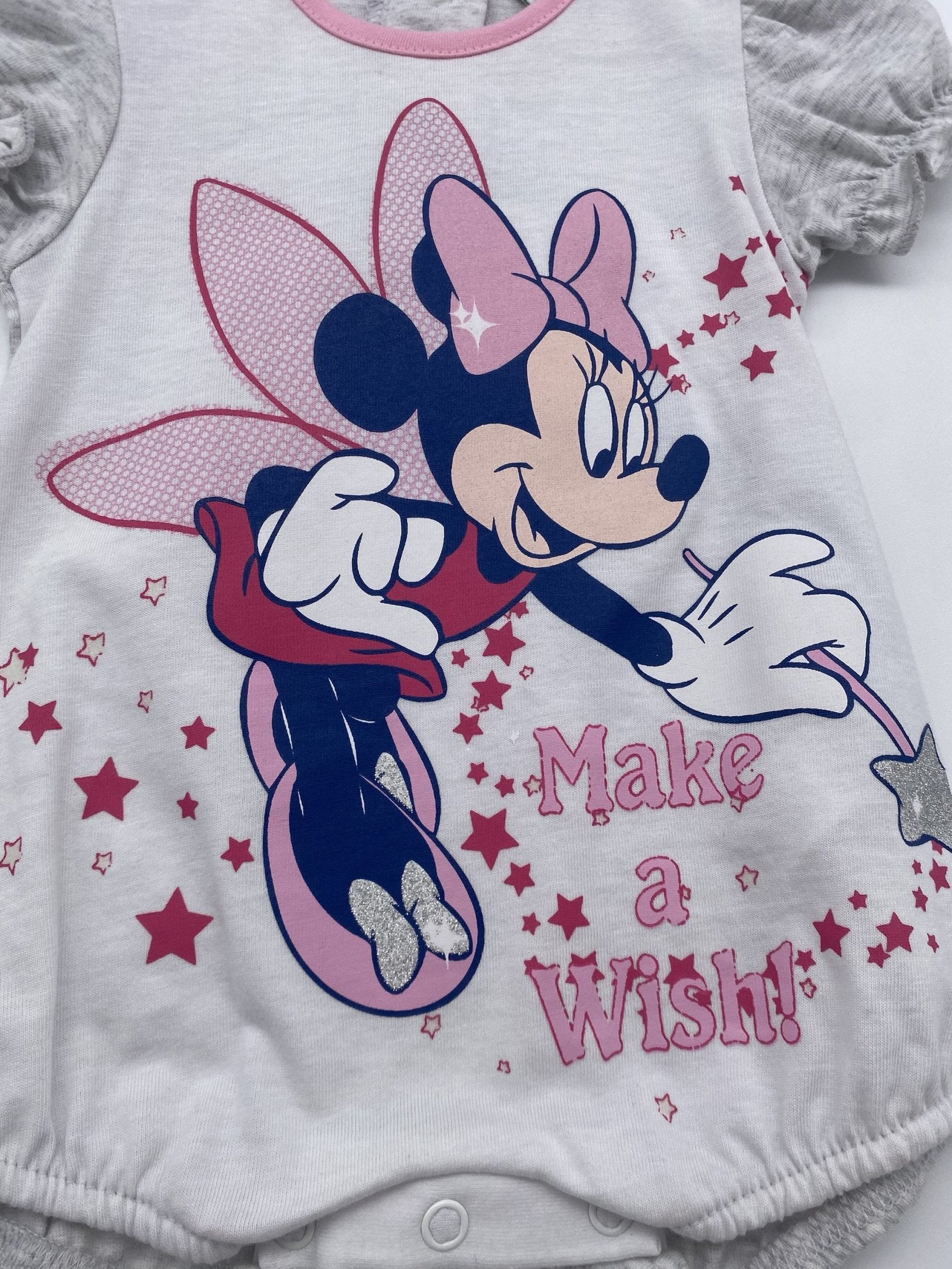 Pagliaccetto bimba Minnie con manica arricciata