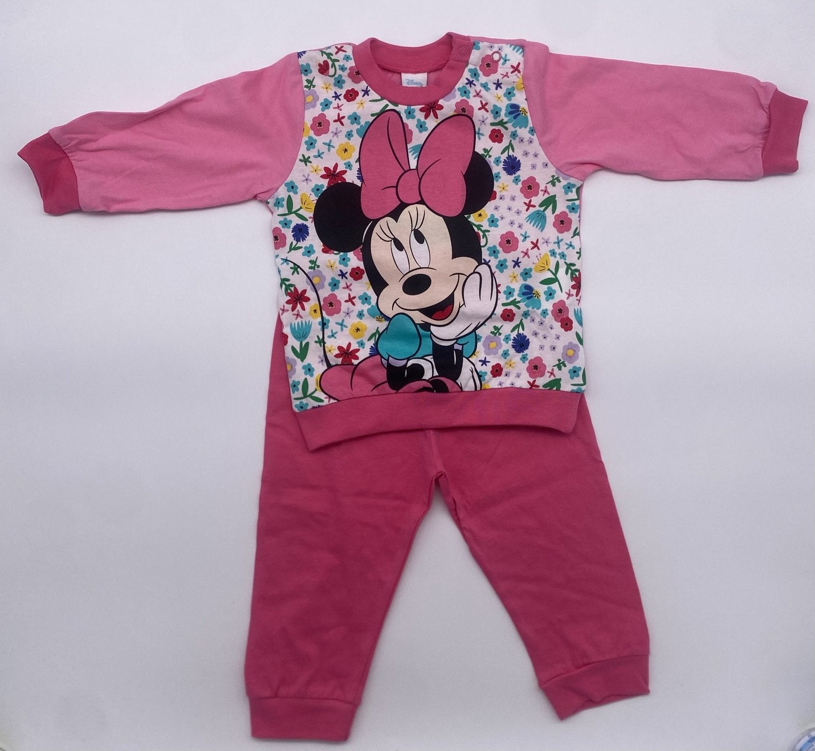 Pigiama m/l jersey disney minnie con fiori