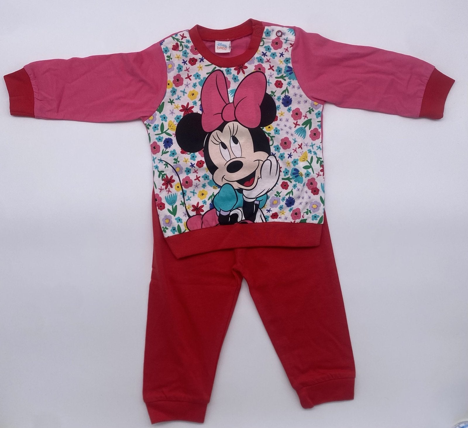 Pigiama m/l jersey disney minnie con fiori