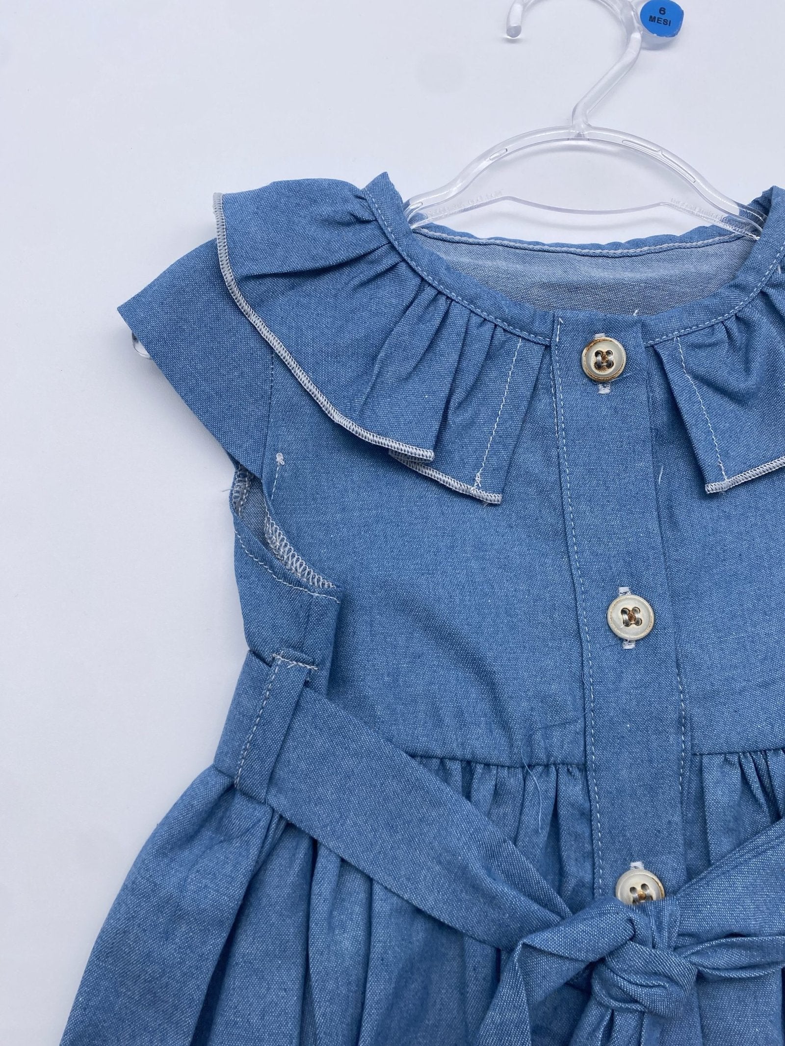 Abitino in jeans con fiocco sul davanti bimba Babyvip