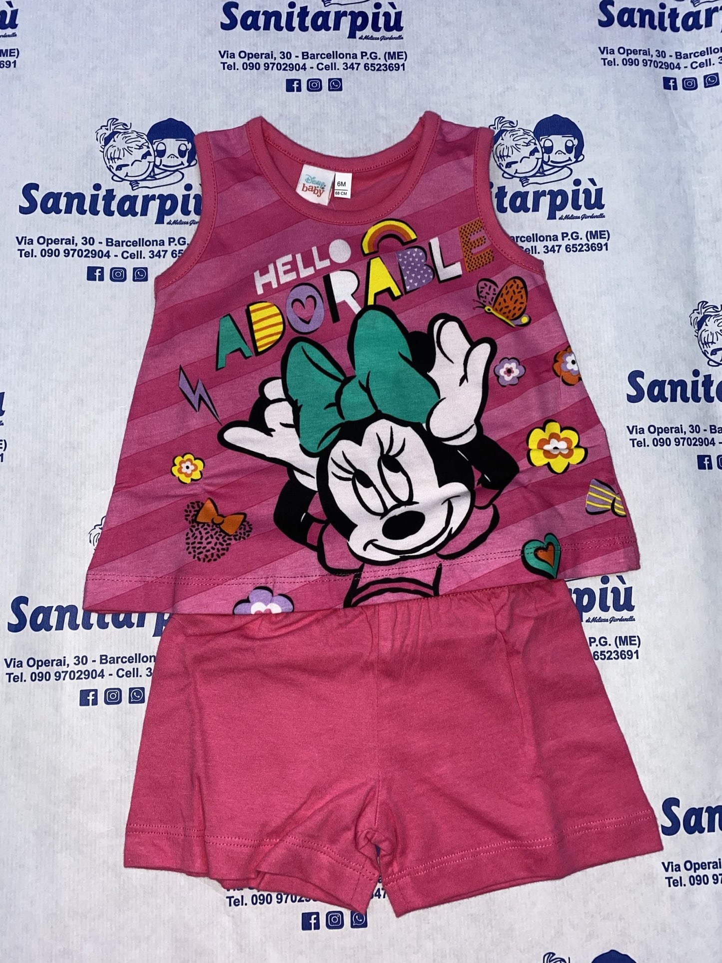 COMPLETO JERSEY 2 PEZZI DISNEY MINNIE Fuxia, 12 mesi 80Cm