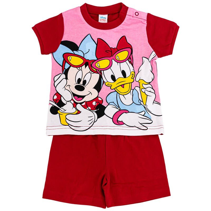 PIGIAMA NEONATA COTONE MANICA CORTA MINNIE Rosso, 24mesi 92Cm