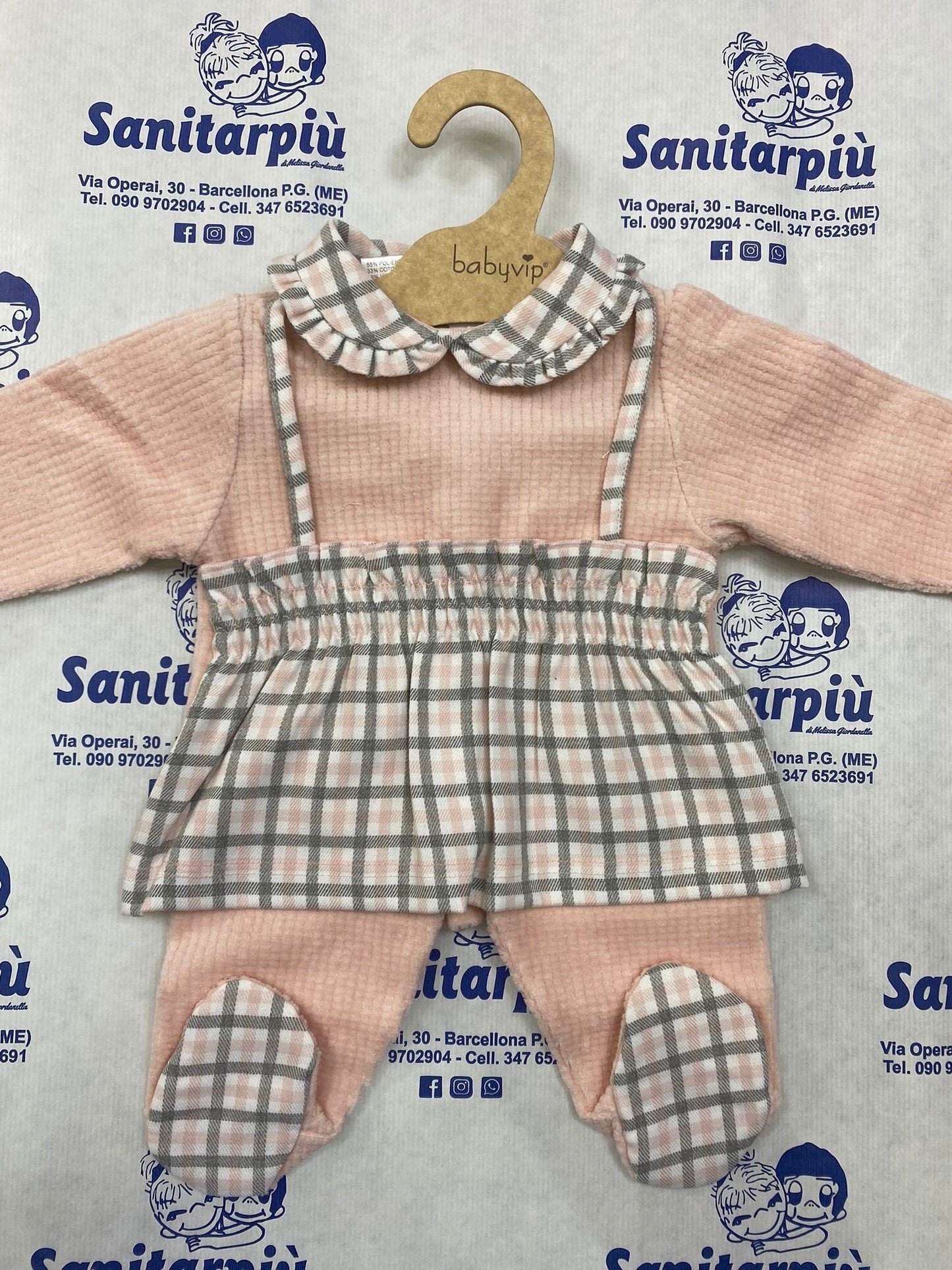 Spezzato invernale bimba con dettagli arricciati Babyvip 6mesi 68Cm