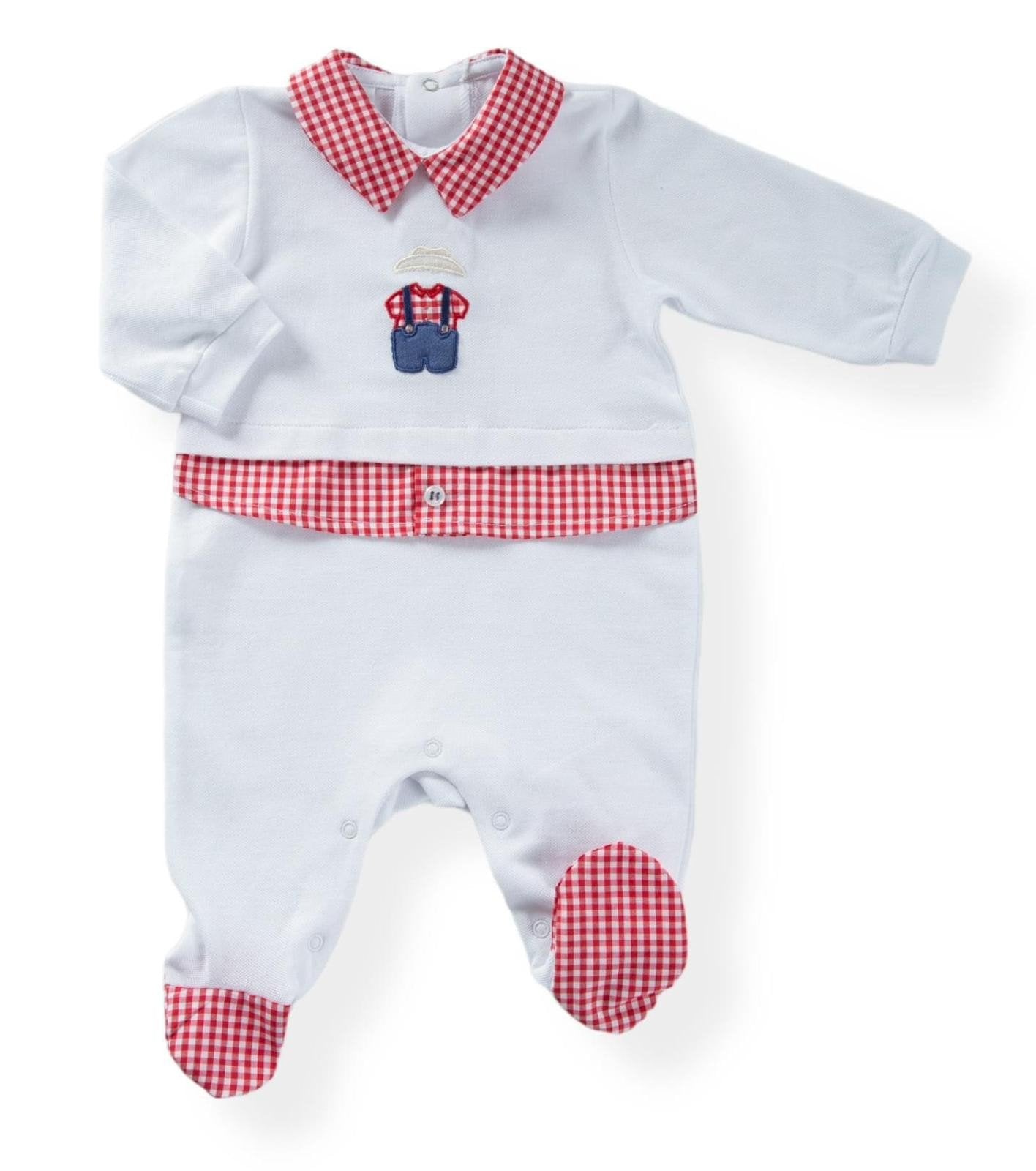 Tutina in cotone maschietto con sagoma contadino Babyvip