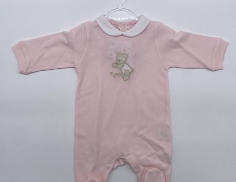 Tutina cotone femminuccia con orsetti ricamati Babyvip